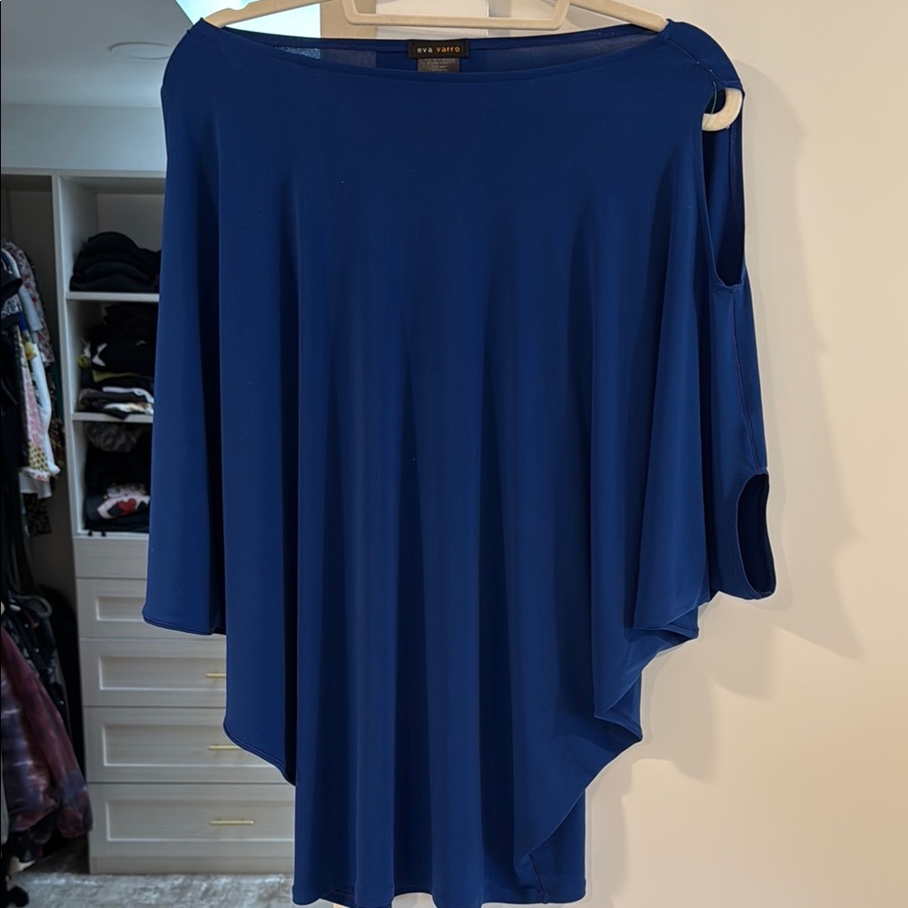 Blue Off-Shoulder Top - Picture 1 of 4